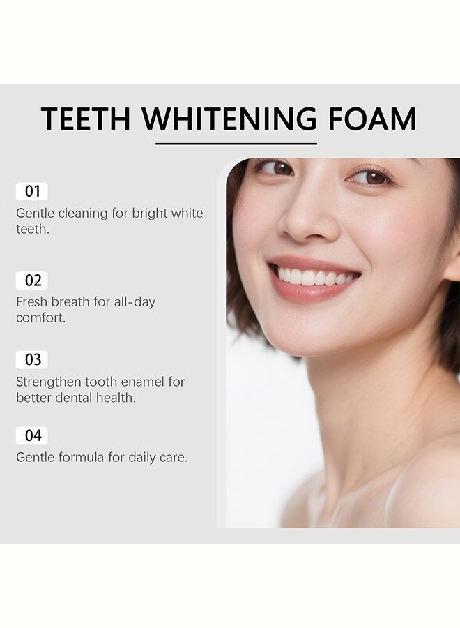 ORALHOE Teeth Whitening Foam, Fresh Spearmint Oxygen Infused Foam, Enamel-Safe Deep Cleansing, Simple to Use for Brighter Smile & Fresh Breath 50ml - Image 3