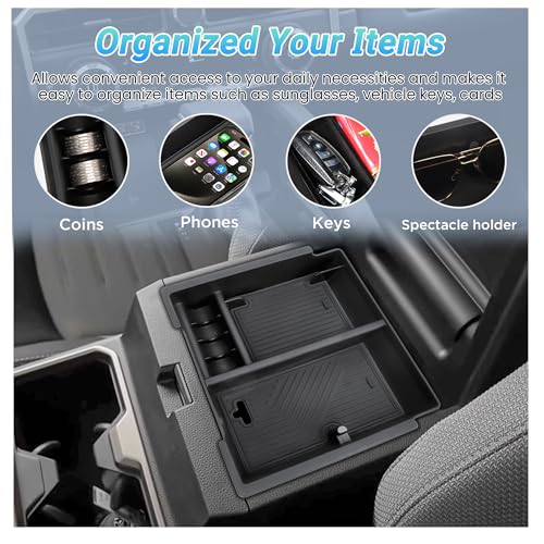 Sinminou Center Console Organizer Compatible with 2025-2026 Toyota 4Runner (6th Gen) Interior Accessories, Cup Holder, Armrest Organizer Tray and Hidden Storage Box - Image 4