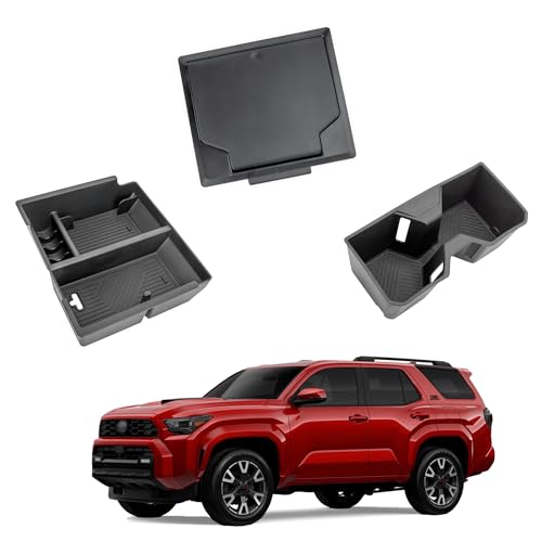 Sinminou Center Console Organizer Compatible with 2025-2026 Toyota 4Runner (6th Gen) Interior Accessories, Cup Holder, Armrest Organizer Tray and Hidden Storage Box - Image 1