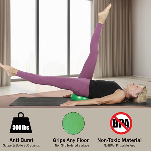 Bender Ball The Original 9 inch Pilates Small Exercise Ball for Abs, Core, Crunches & Back, Includes 5 Streaming Videos + Core Training/Bun & Thighs DVD - Image 4