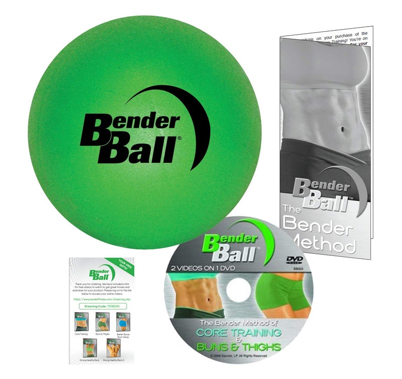 Bender Ball The Original 9 inch Pilates Small Exercise Ball for Abs, Core, Crunches & Back, Includes 5 Streaming Videos + Core Training/Bun & Thighs DVD - Image 1