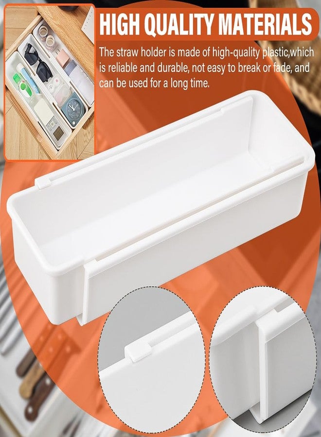 Ranjaner Expandable Straw Organizer Drawer Organizers for Cabinet, Multi-Functional Plastic Straw Storage Fits 60oz Straws, Reusable and Adjustable - Image 3