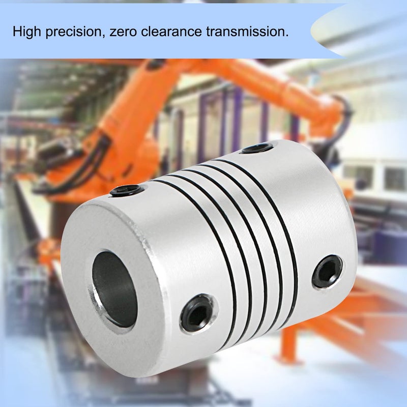 Aopin Flexible Beam Couplings 6mm to 8mm Flexible Coupler Shaft for 3D Printer, Length 25mm / 1" Motor Coupler Connector, Great Apply for Model Shaft, CNC Machine, Motor Guide, DIY Encoder 2 Pcs - Image 4