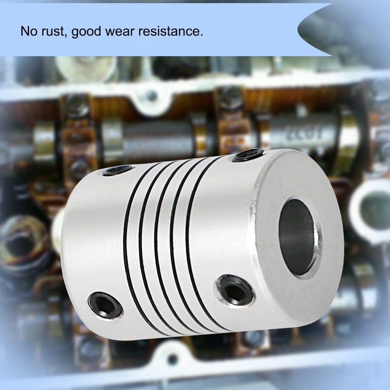 Aopin Flexible Beam Couplings 6mm to 8mm Flexible Coupler Shaft for 3D Printer, Length 25mm / 1" Motor Coupler Connector, Great Apply for Model Shaft, CNC Machine, Motor Guide, DIY Encoder 2 Pcs - Image 5