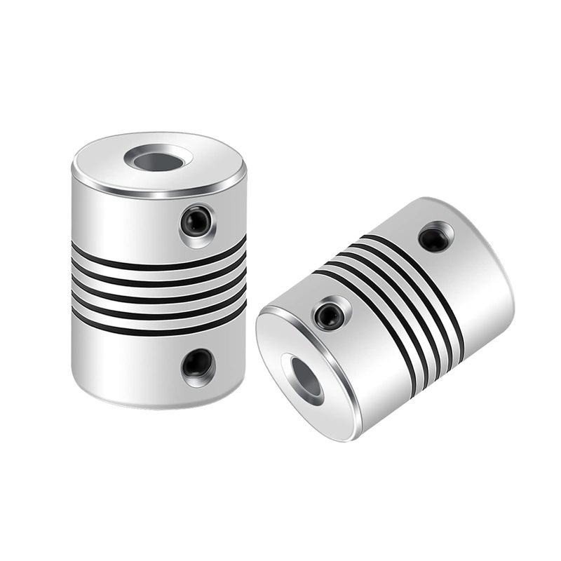 Aopin Flexible Beam Couplings 6mm to 8mm Flexible Coupler Shaft for 3D Printer, Length 25mm / 1" Motor Coupler Connector, Great Apply for Model Shaft, CNC Machine, Motor Guide, DIY Encoder 2 Pcs - Image 1