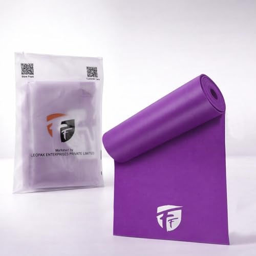FirstFit Resistance Loop Bands | Elastic Exercise Band Set | Best Resistant Workout Loops for Booty, Glute, Leg & Thigh Exercising (1.5 Meter Purple) - (15-20 lbs) - Image 5