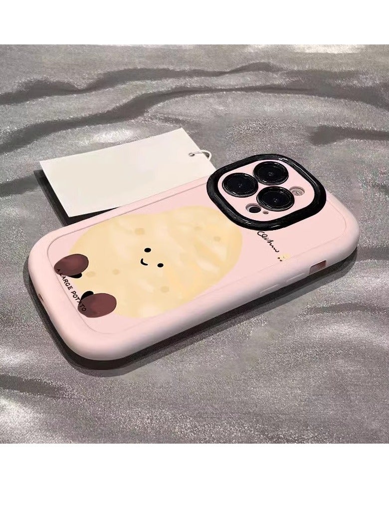 NIBEMINENT A Big Potato Protective TPU Case Cover For iPhone 15, Pink