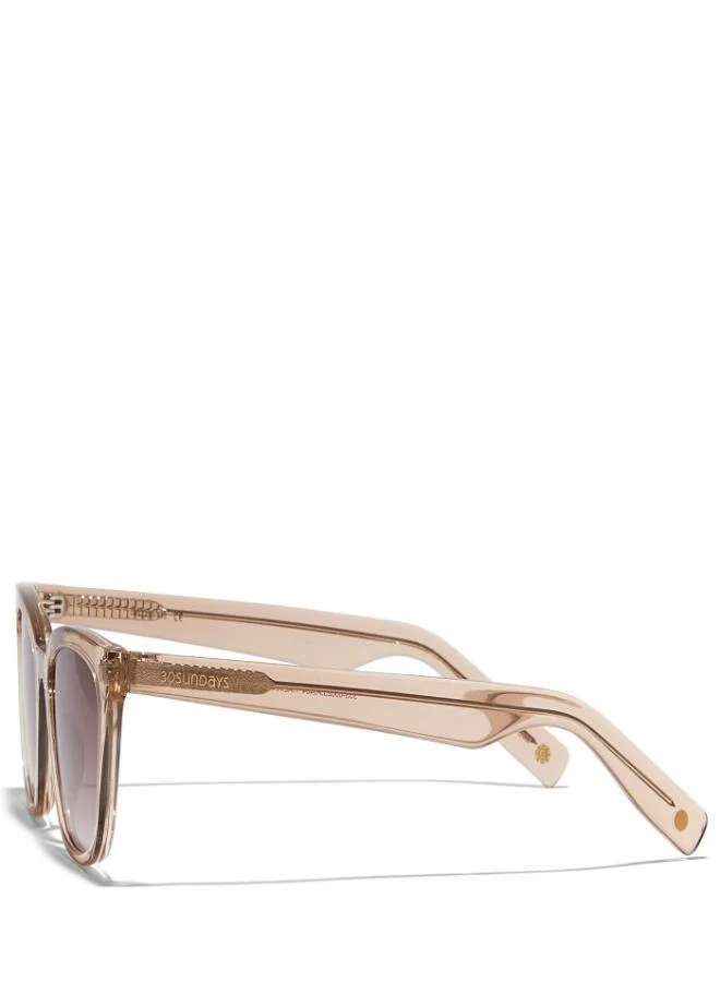 30Sundays  30Sundays THALIA Women's Cat Eye Sunglasses, Beige/Brown for Women | Best Price UAE