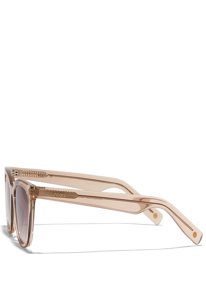 30Sundays 30Sundays THALIA Women's Cat Eye Sunglasses, Beige/Brown