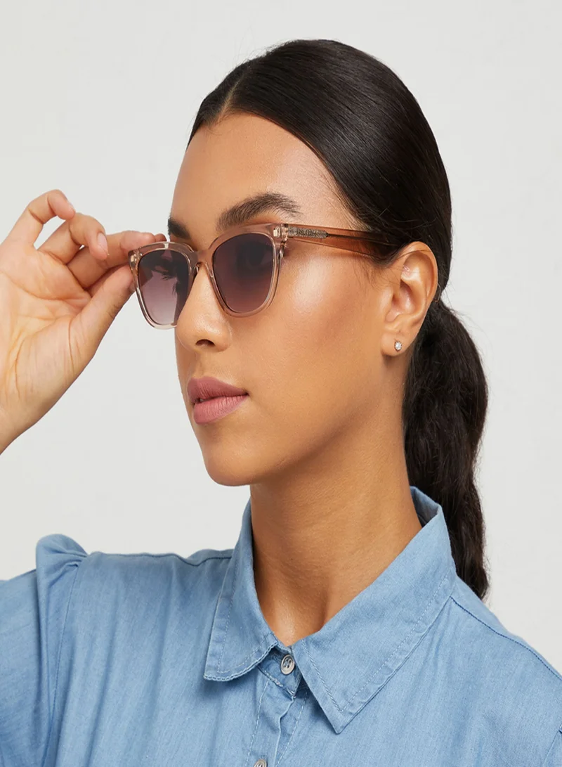 30Sundays 30Sundays THALIA Women's Cat Eye Sunglasses, Beige/Brown