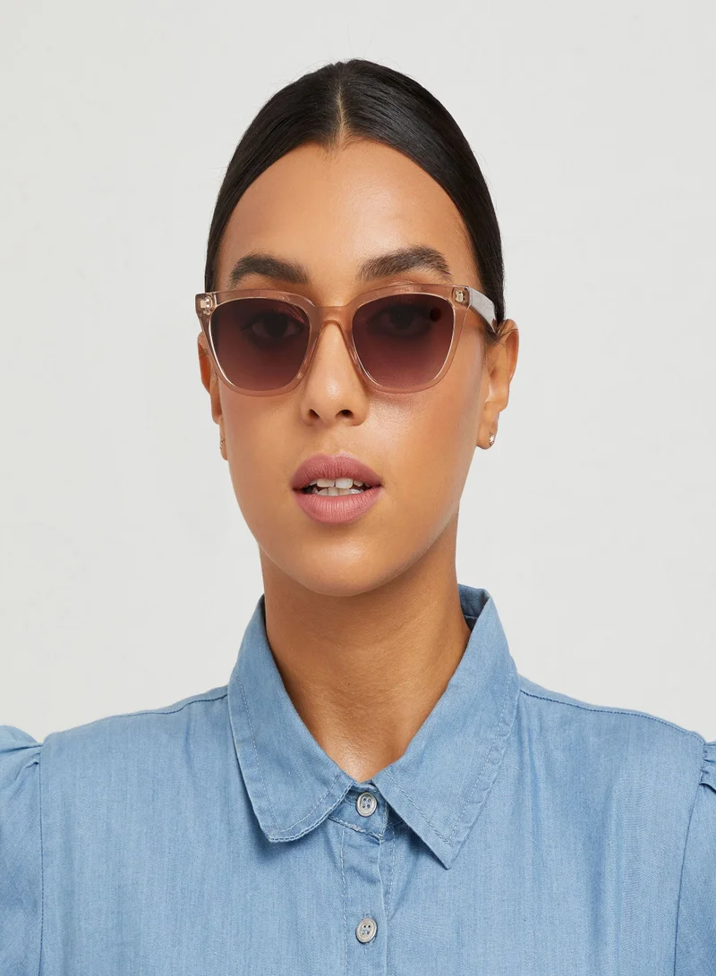 30Sundays 30Sundays THALIA Women's Cat Eye Sunglasses, Beige/Brown