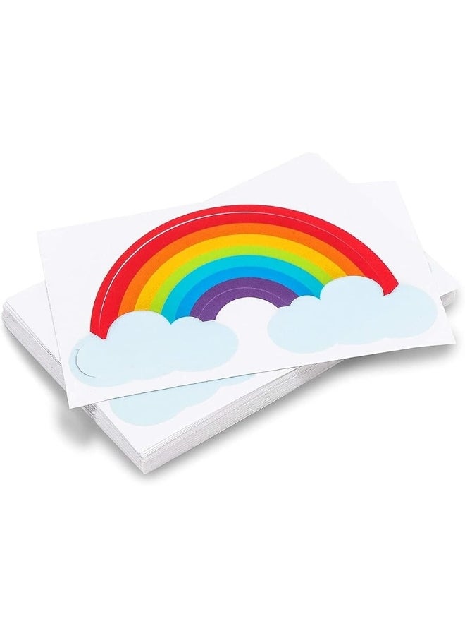 Blue Panda BLUE PANDA Colorful Rainbow Waterproof Decal, Vinyl Sticker (3.5 x 2 in, 36 Pack)  - Image 1