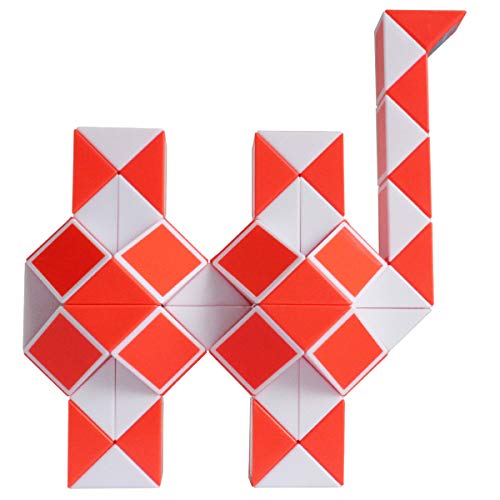 Mipartebo Magic Snake Cube Twist Puzzle 72 Wedges Large Size Twist Fidget Snake Toys Gift Party Favors for Kids Adults Teens Orange - Image 1