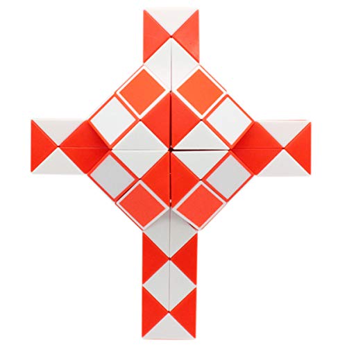 Mipartebo Magic Snake Cube Twist Puzzle 72 Wedges Large Size Twist Fidget Snake Toys Gift Party Favors for Kids Adults Teens Orange - Image 2