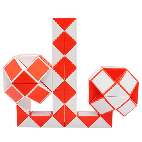 Mipartebo Magic Snake Cube Twist Puzzle 72 Wedges Large Size Twist Fidget Snake Toys Gift Party Favors for Kids Adults Teens Orange - Image 3