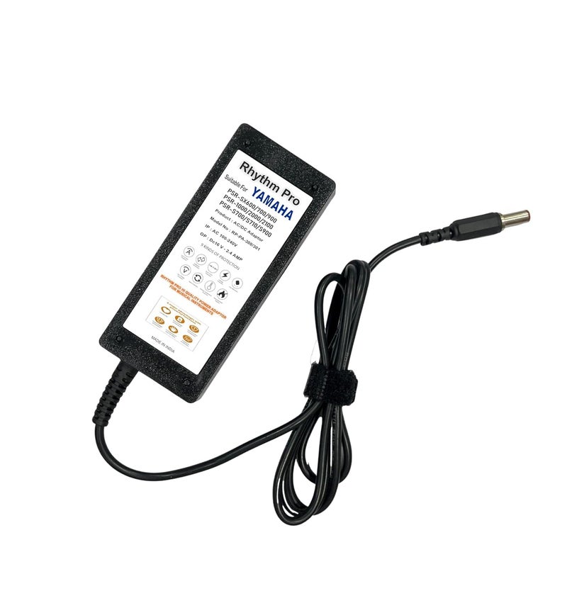 RHYTHM PRO محول PA 300 C متوافق مع لوحة مفاتيح ياماها PSX 900 PSX 700 PSX 600 PSRS 970 PSR S 770 PSR S 670 لوحة مفاتيح ياماها PA 300C محول DC 16 فولت/2.4 أمبير. (PSR-S770) - Image 2