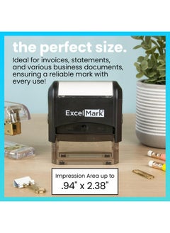 ExcelMark Self-Inking Rubber Stamp - Return To Sender Not At This Address - Red Ink (Large)  - Image 2