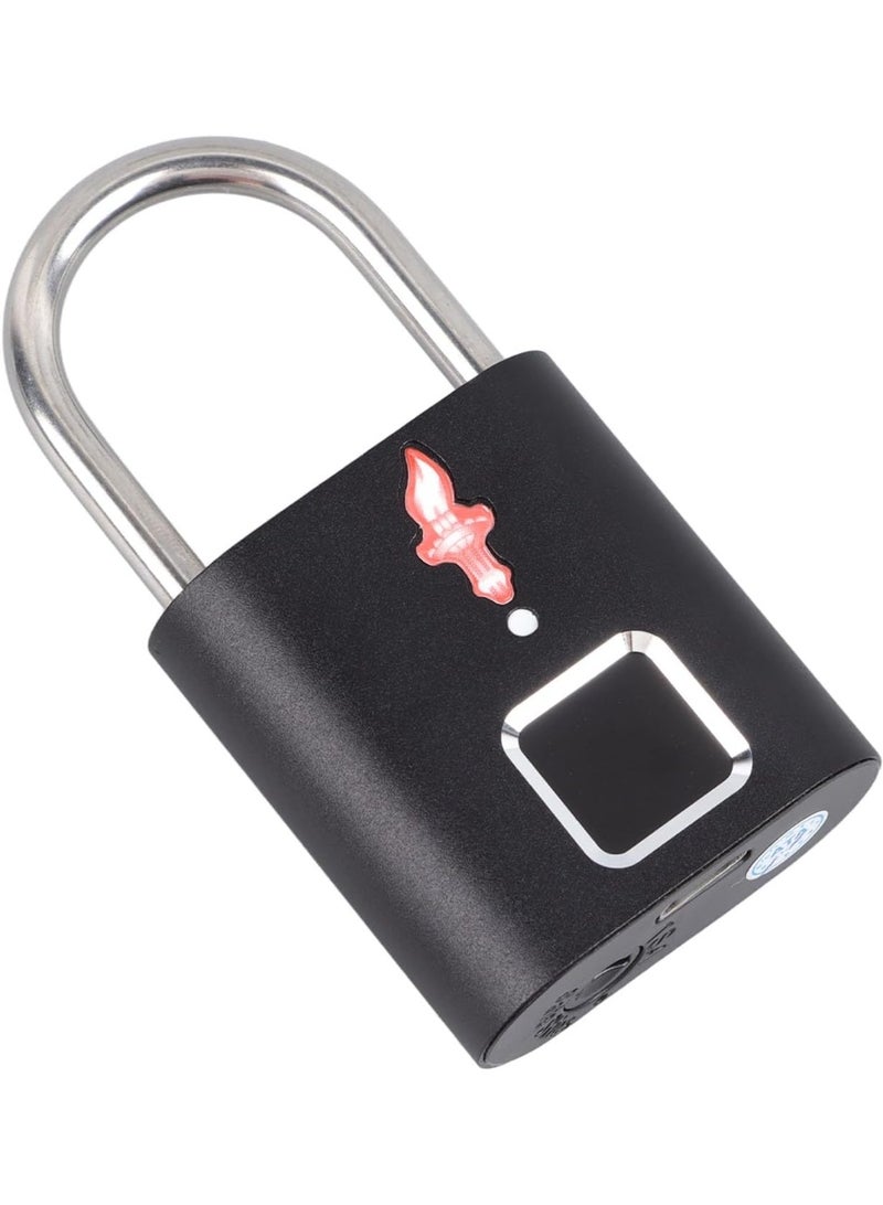 Door Lock Fingerprint Lock Security Keyless USB Type C Rechargeable Small Door Luggage Aluminum Alloy Finger Printing Lock - Image 5