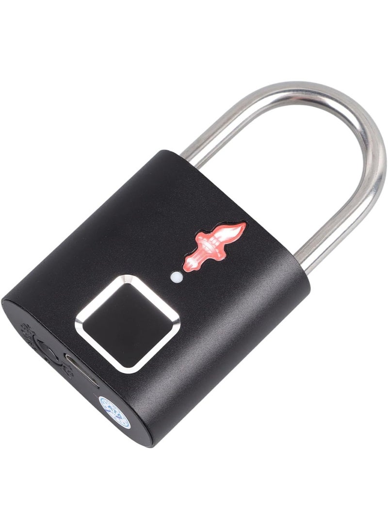Door Lock Fingerprint Lock Security Keyless USB Type C Rechargeable Small Door Luggage Aluminum Alloy Finger Printing Lock - Image 4