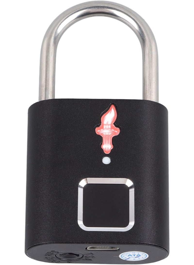 Door Lock Fingerprint Lock Security Keyless USB Type C Rechargeable Small Door Luggage Aluminum Alloy Finger Printing Lock - Image 3