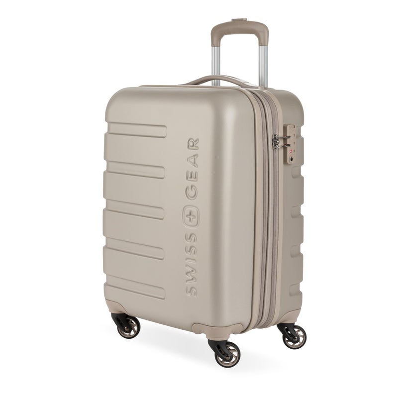 SwissGear 7366 Signature Hardside Expandable Luggage with Spinner Wheels, TSA Lock, Cup-Holder, Sand, Carry-On 19-Inch - Image 1