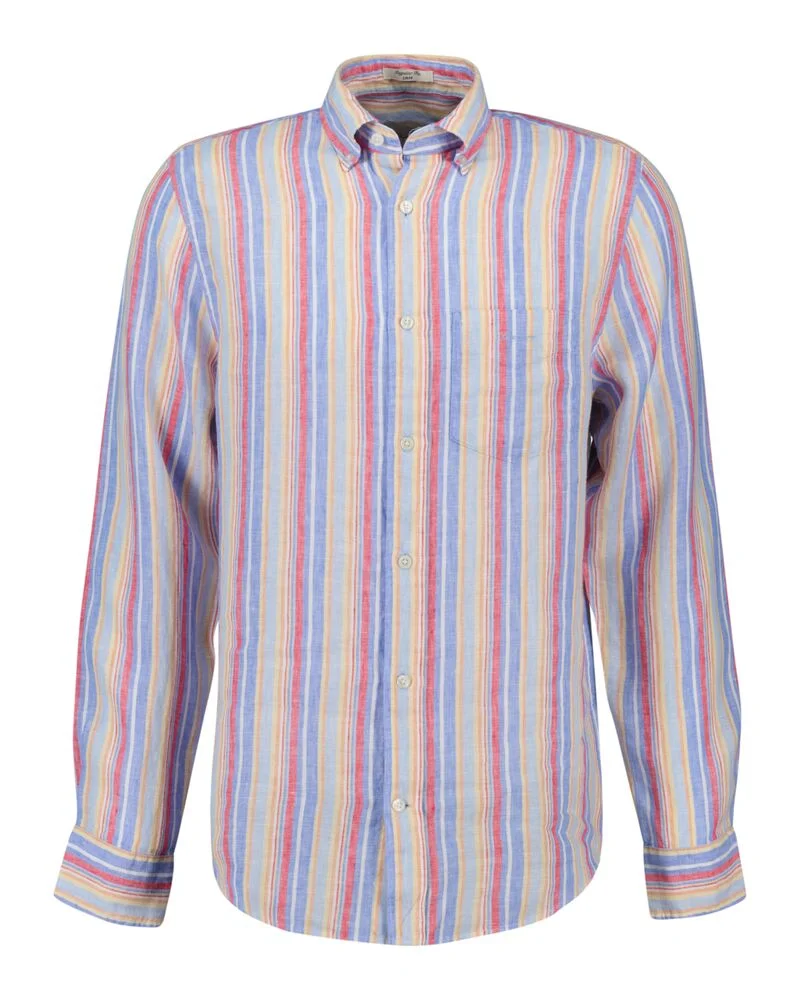 GANT Regular Fit Multi Striped Linen Shirt