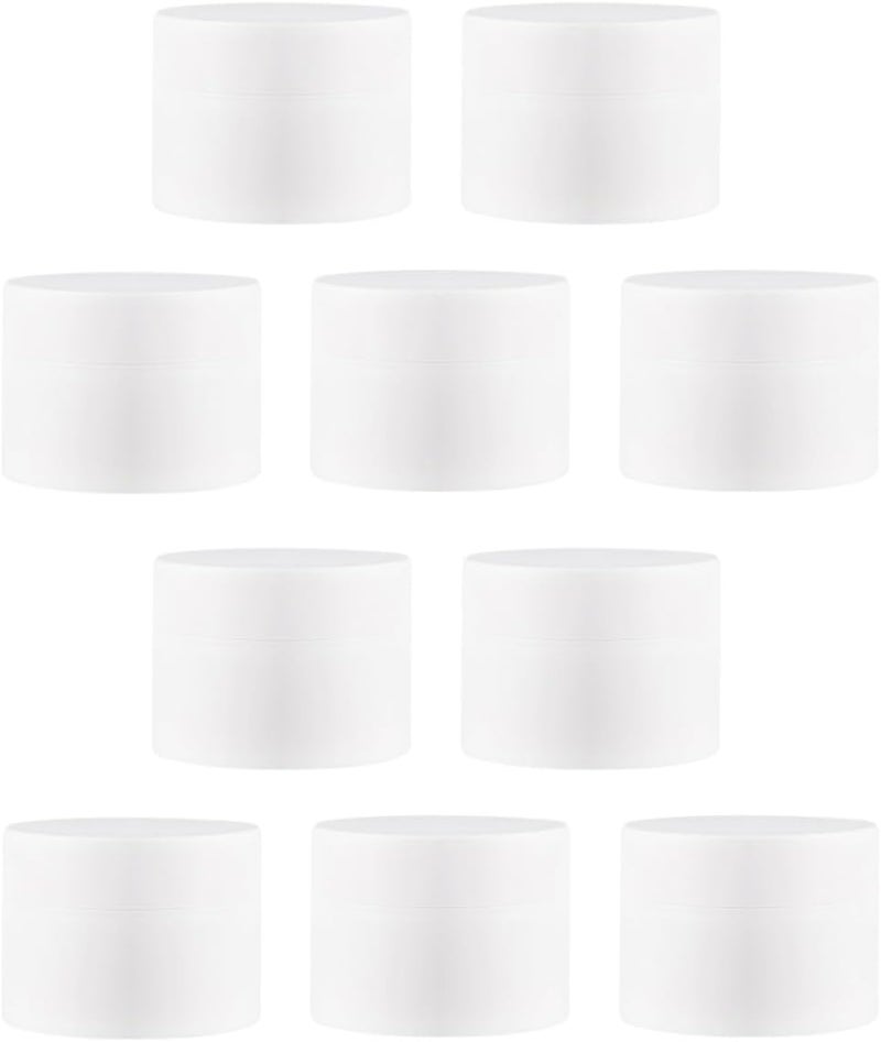10pcs 15g Frosted Matte Face Cream Jars Refillable Lotion Sample Containers with Lids for Skincare Travel Storage - Image 1