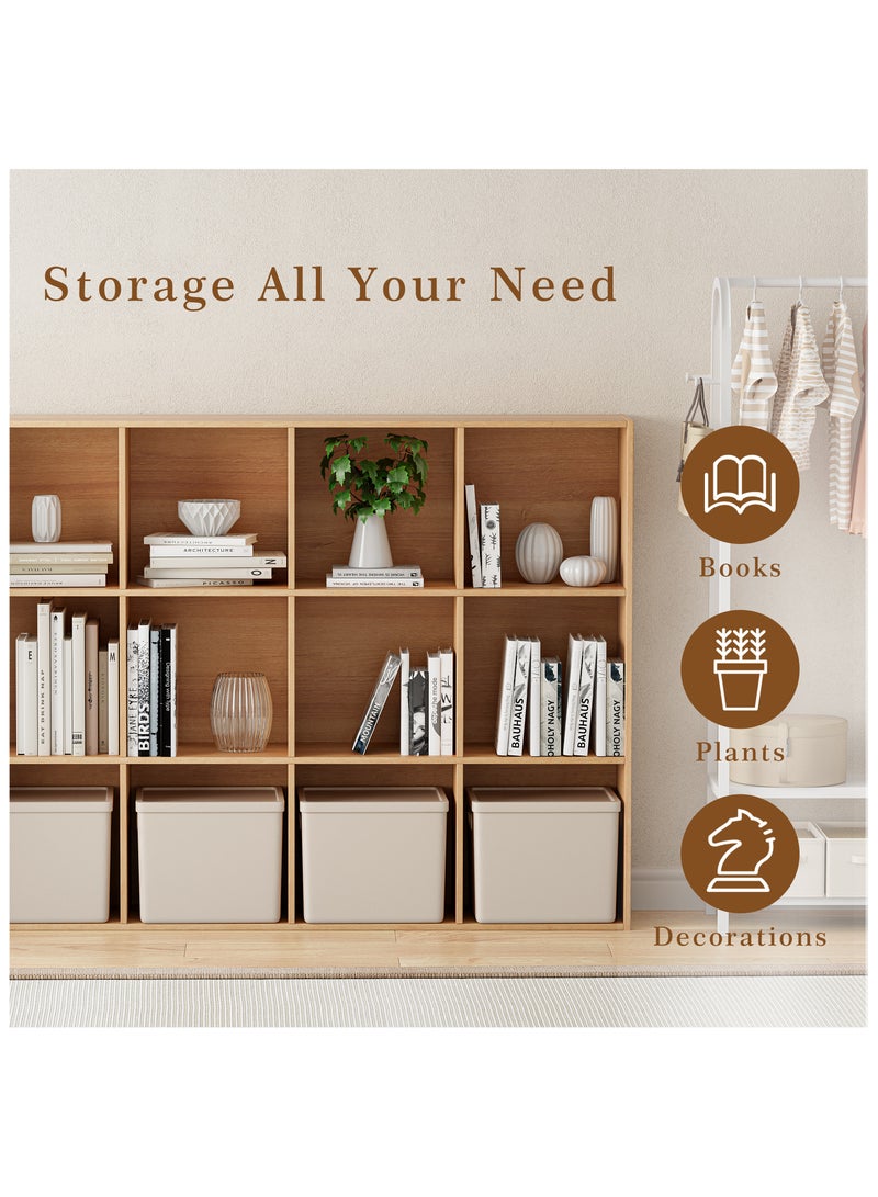 Chogori Wooden Cube Storage Organizer with Closed Back Panel, 11in Cube Shelf Opening, Bookshelf, Display Shelf,Closet Cabinet for Home and Office - Image 3