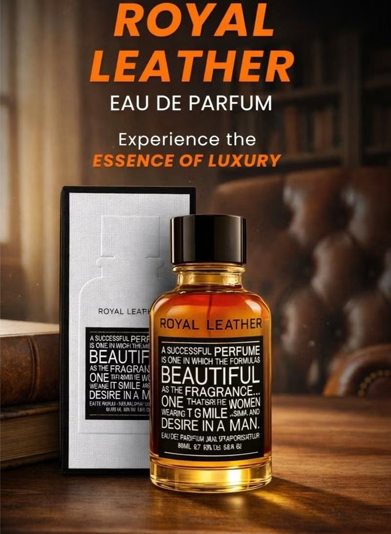 Linea De Bella Royal Leather Oud Eau de Parfum 200ml – Long Lasting Luxury Men’s Perfume with Woody Leather Notes, Rich Amber & Deep Oriental Warmth - Image 2