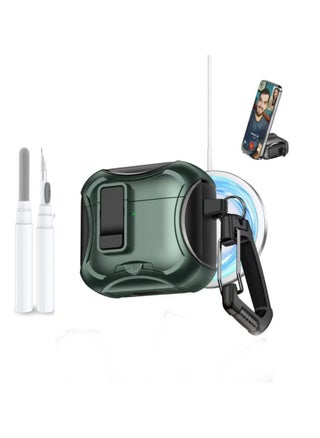 Compatible with AirPods 4nd/4ANC Case with Phone Stand,Full Drop Protection Automatic Snap Switch Design with Cleaner Kit for iPod Pro Charging-Green - pzsku/Z2A608D705116DA652306Z/45/1741695545/0d2c0d13-fe86-44bd-92bc-fa40065405dc