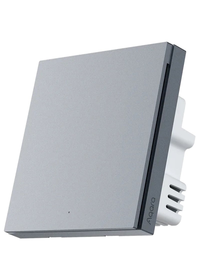AqaraSmart Wall Switch H1 Single FireWire Single key (No Neutral) Space Gray QBKG27LM