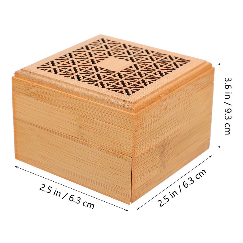 Vintage Incense Burner Box with Dual Layer Drawer 4 Hour Aromatherapy Holder for Home Fragrance - Image 3