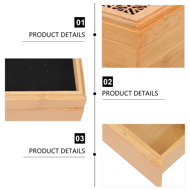 Vintage Incense Burner Box with Dual Layer Drawer 4 Hour Aromatherapy Holder for Home Fragrance - Image 4