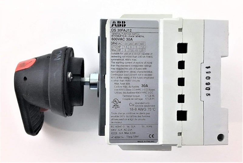 ABB 1 ABB OS30FAJ12 Load Break 30 A 600 V 3 Pole OS Series - Image 2