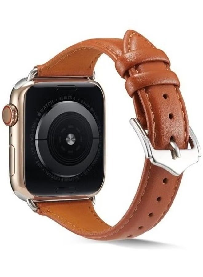 vesus Replacement Watchbands For Apple Watch Series 7 45mm/6 & SE & 5 & 4 44mm/3 & 2 & 1 42mm Brown