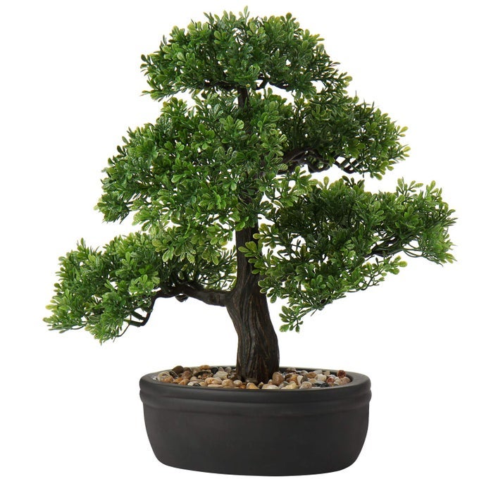 141 ARTIFICIAL BONSAI TREE FAKE PLANT JAPANESE BONSAI DECORATION POTTED FAUX PINE PLANTS BONSAI CEDAR TREE FOR INDOOROUTDOOR HOME OFFICE HOTEL DCOR
