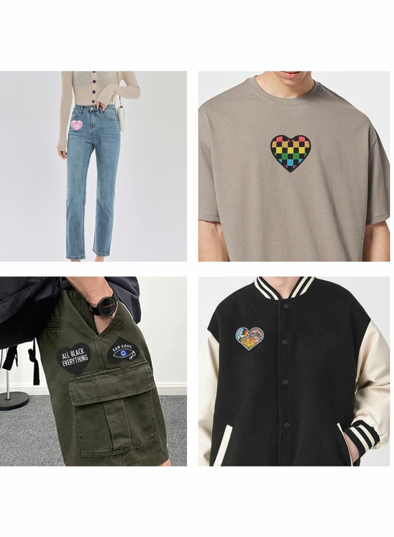 SYOSI Embroidery Patches, Embroidered Patches Decoration for Clothing,24Pcs DIY Craft Patches Sew On/Iron On Patches Applique for Clothes Dress Pants Hats Jeans Backpacks - Image 4