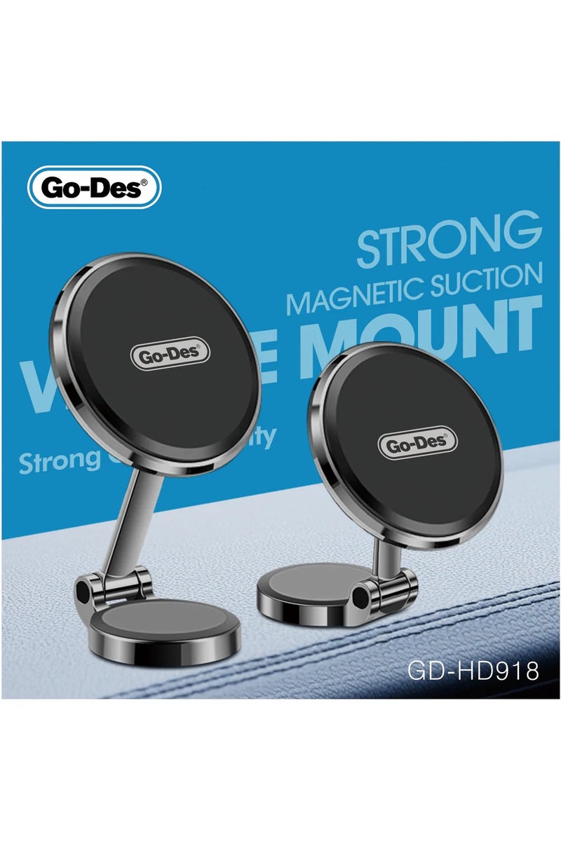 جو-ديز حامل هاتف عالمي قابل للطي ولصق مغناطيسي على لوحة العدادات لجميع الموديلات، امتصاص قوي للزجاج الأمامي - Image 2