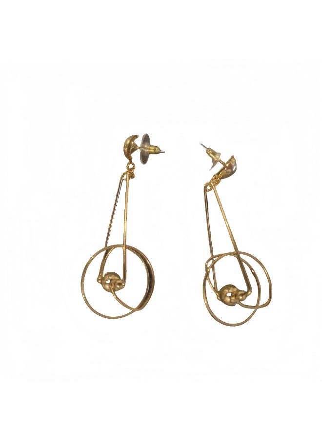 LumiArk Geometric Gold - Tone Drop Earrings - Image 3
