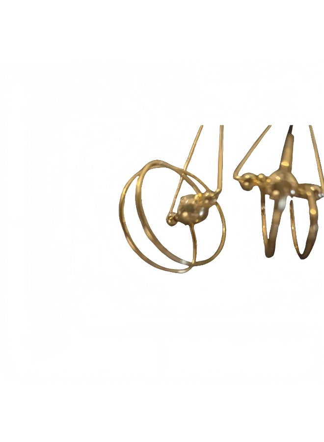 LumiArk Geometric Gold - Tone Drop Earrings - Image 1