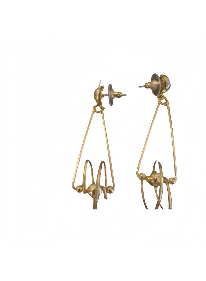 LumiArk Geometric Gold - Tone Drop Earrings - Image 4