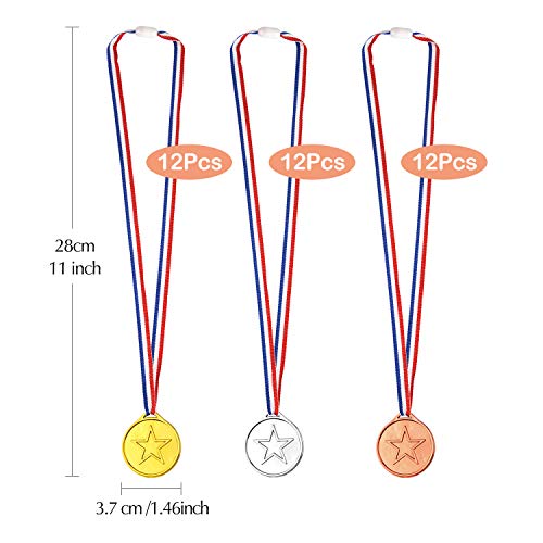 FEPITO 36 Pieces Winner Medals for Children Plastic for Party Decorations and Sports Awards - Image 3
