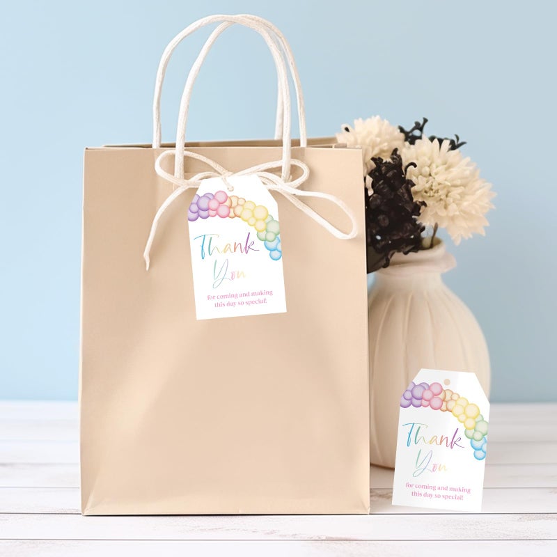 Anwyll Thank You Tags For Party Favors 50Pcs Balloon Thank You Gift Tags With String Thank You For Coming And Making This Day So Special Tags For Baby Shower Birthday Party Wedding Favors Present Wrap - Image 5