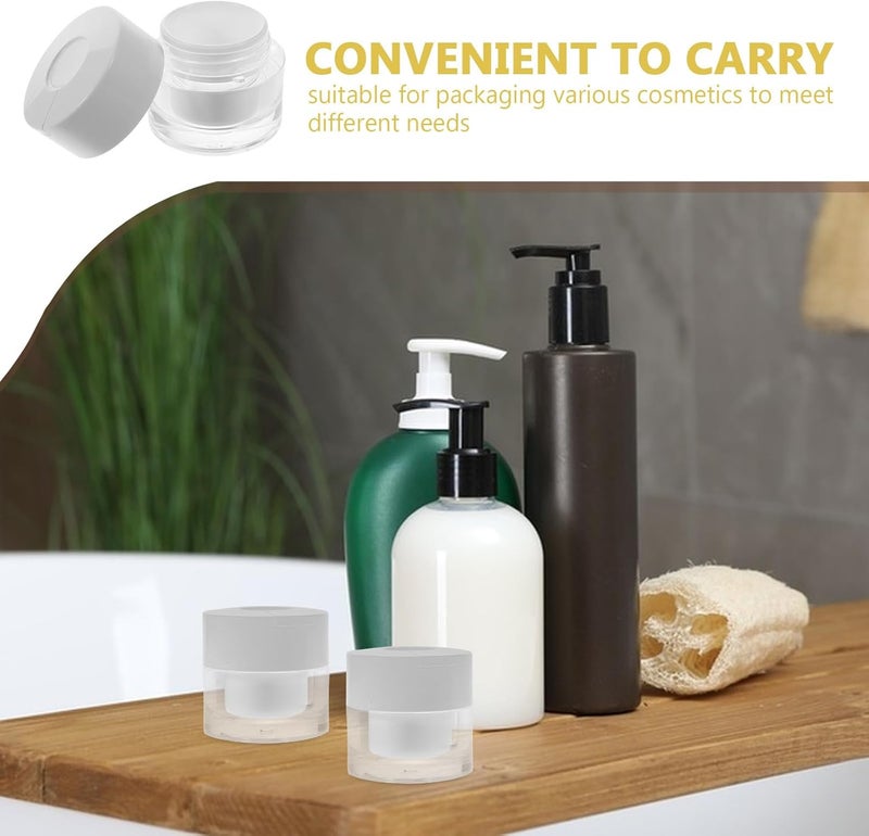 Lurrose 2pcs 30g Refillable Face Cream Jars with Spatula Travel Containers for Skincare Lotion Storage Pot Case for Makeup and Overnight Care - Image 5