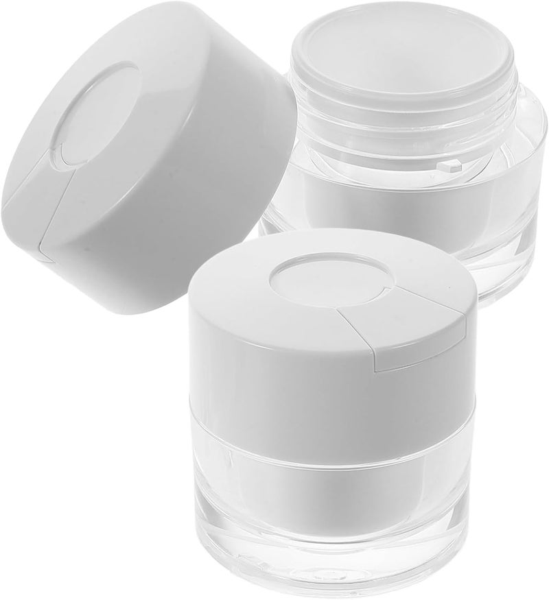 Lurrose 2pcs 30g Refillable Face Cream Jars with Spatula Travel Containers for Skincare Lotion Storage Pot Case for Makeup and Overnight Care - Image 1