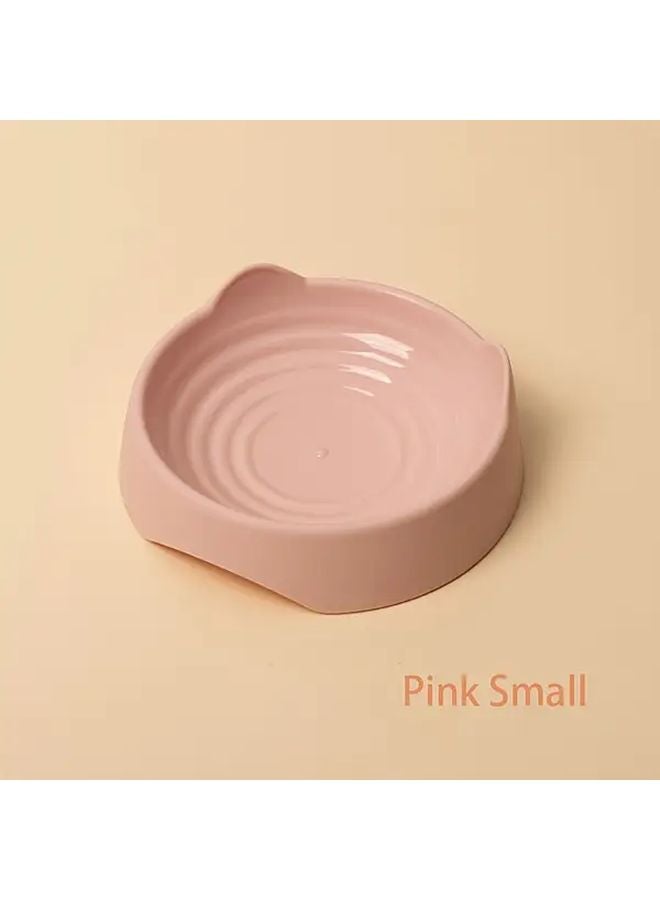 Pink Small Cat Ear Shaped Bowl Spill Resistant Pet Food Water Dish - Image 5