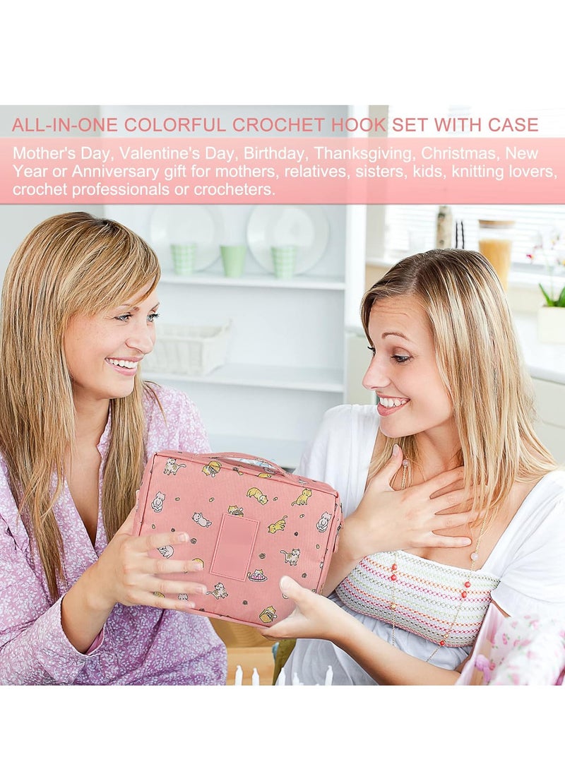 Relex - Crochet Kit for Beginners Adults, Crochet Kits Include Yarn, 59pcs Crochet Starter Kit for Beginners Kids, Ergonomic Crochet Hooks 2.0-6.0 mm, Lace Steel Needles 0.6-1.9 mm - Image 1