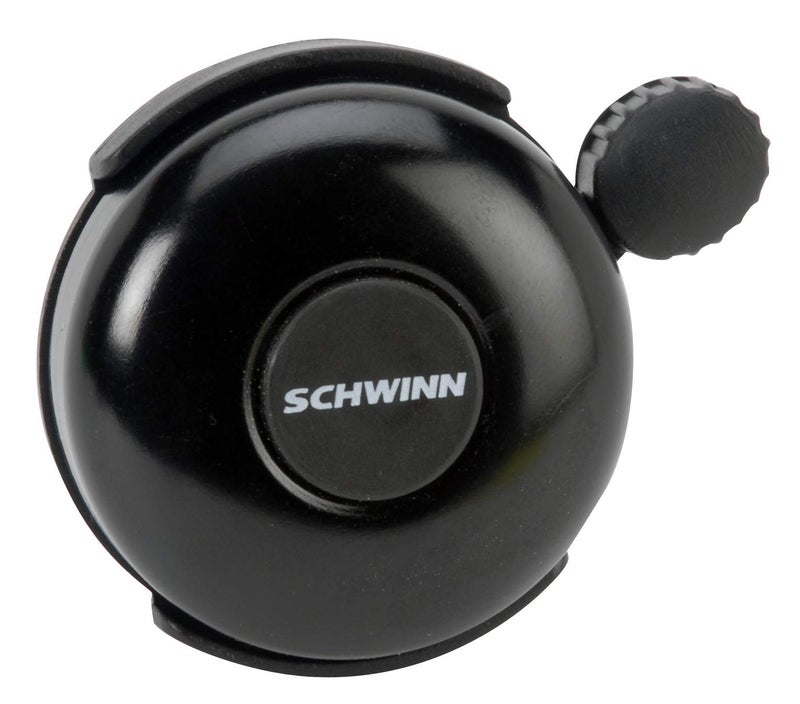 SCHWINN جرس دراجة شوان الكلاسيكي الأسود، ملحقات الدراجة، دراجات للأطفال والبالغين، تركيب سهل، صوت رنين عالٍ - Image 1