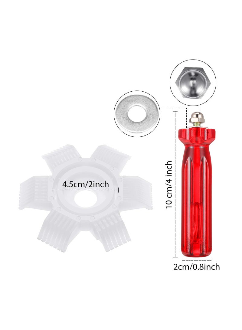 Excefore 4 Pieces Air Conditioner Condenser Fin Cleaning Brush Coil Comb Stainless Steel Refrigerator Cleaner Whisk - Image 2