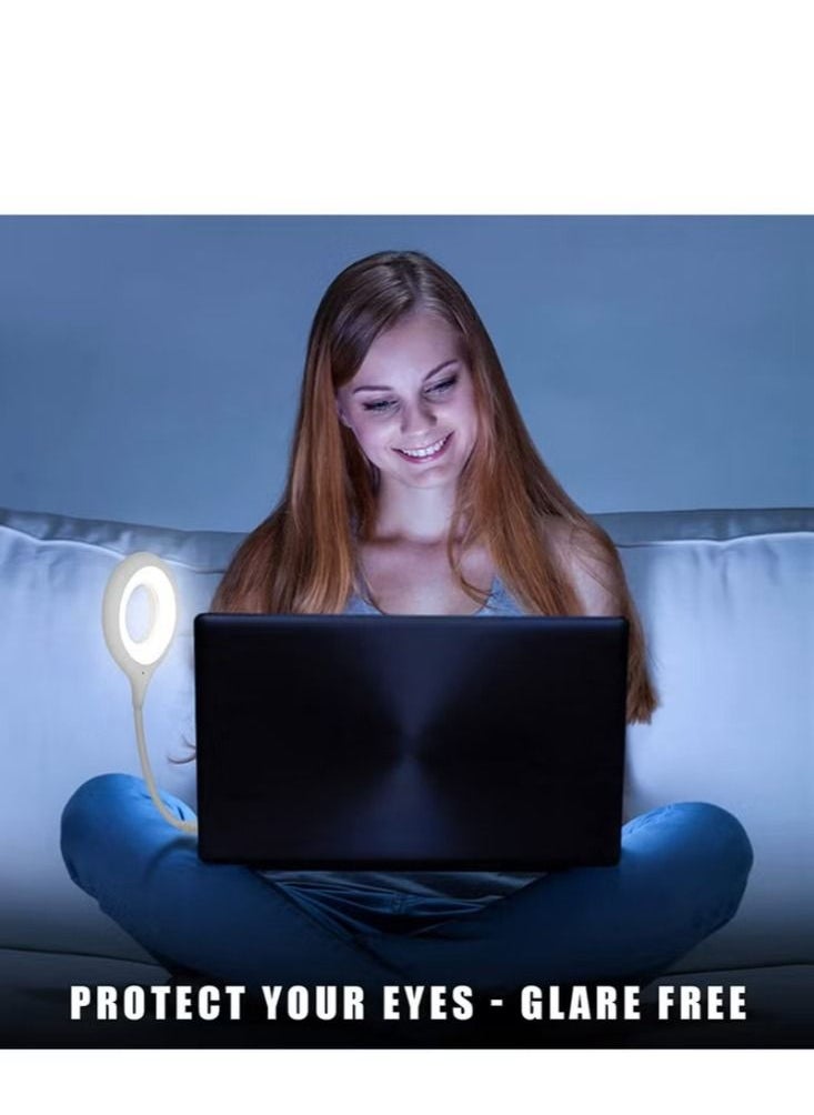 Dream Zone - Voice Control USB Light for Laptop Keyboard, LED Reading Lamp Portable Small Night Light with Flexible Gooseneck for Power Bank and Computer - Image 1